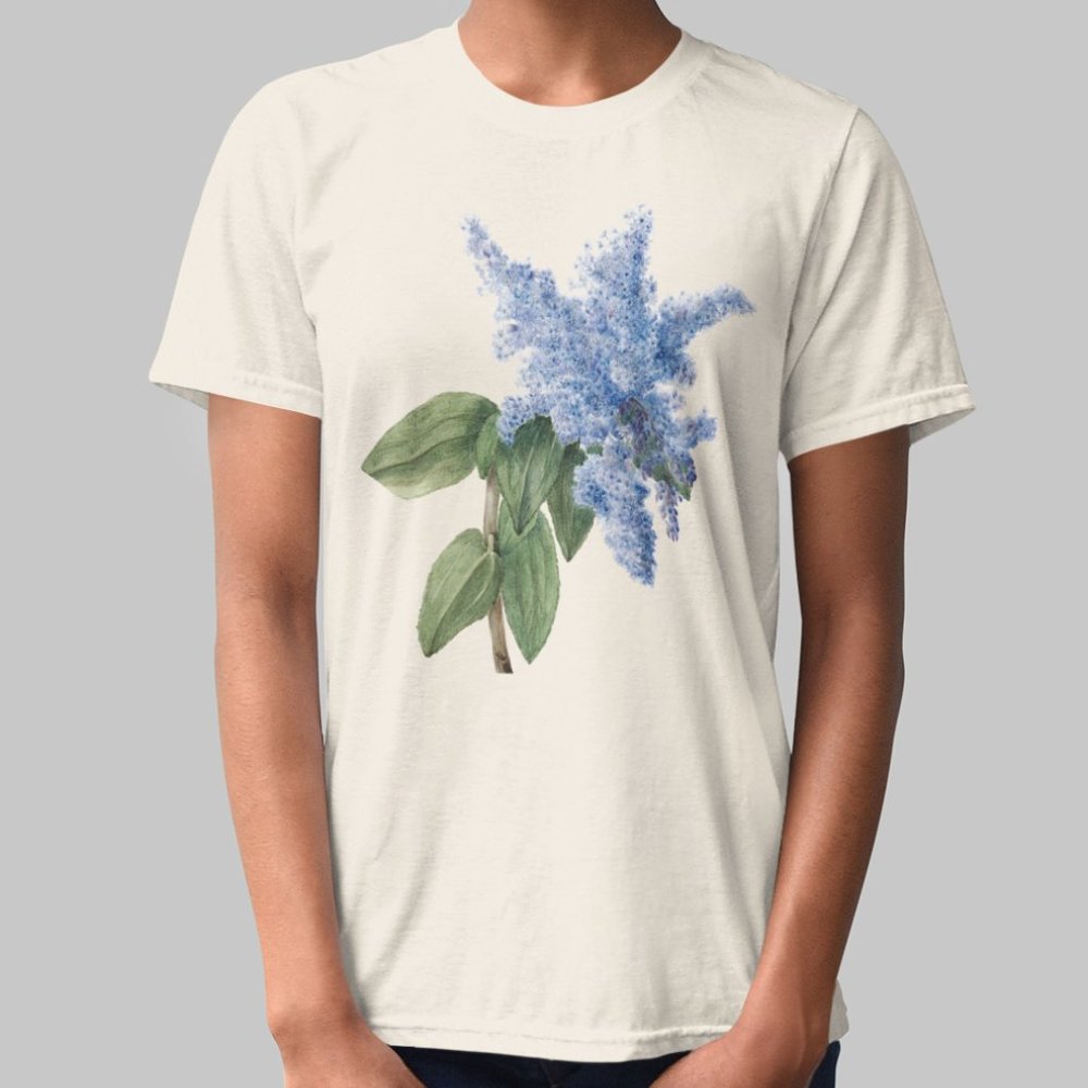 Blueblossom Vintage Floral Print Short Sleeve Graphic Tee T-shirt S M L XL